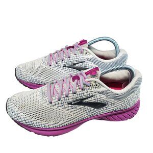 Broooks Shoes Womens Size 9 Gray & Pink Revel 3 Athletic Sneakers *Read*